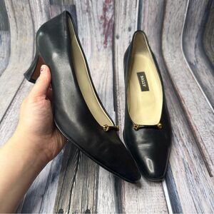 |VTG| BALLY Juniper Style Flex Leather Stewardess Heels